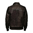 Men's Bomber Quilted Lining Premium Leather Jacket (Back)