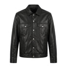 Men's Bomber Ribbed Cuffs Lambskin Leather Jacket