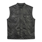 Men's Classic Atlas Black Leather Vest