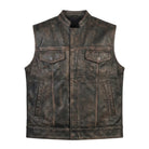 Men's Classic Atlas Brown Leather Vest