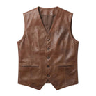 Men's Classic Auden Brown Leather Vest