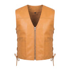 Men's Classic Brandon Tan Brown Leather Vest
