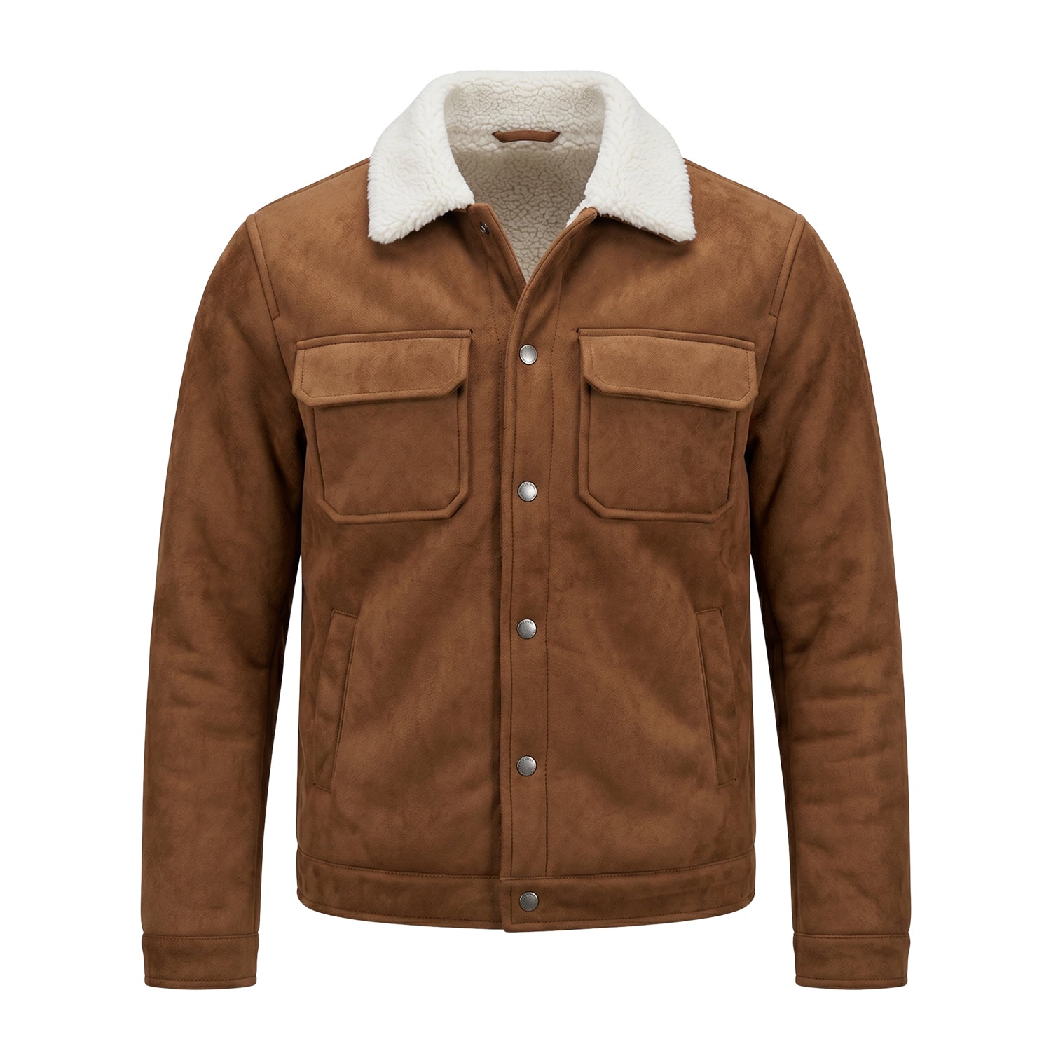 Men's Coat Handmade Quality Brown Shearling Jacket
