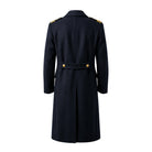 Men's Double Breasted US Navy Inspired Navy Trench Coat (Back)