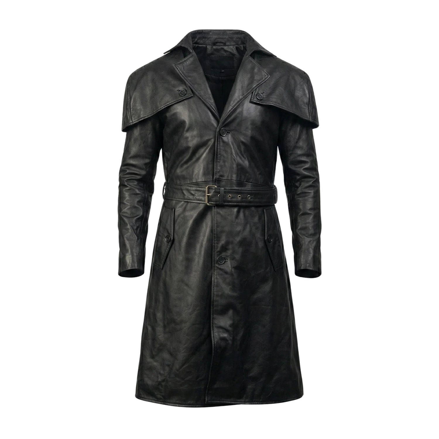 Men's Duster Classic Trench Styling Black Trench Coat