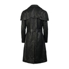 Men's Duster Classic Trench Styling Black Trench Coat (Back)