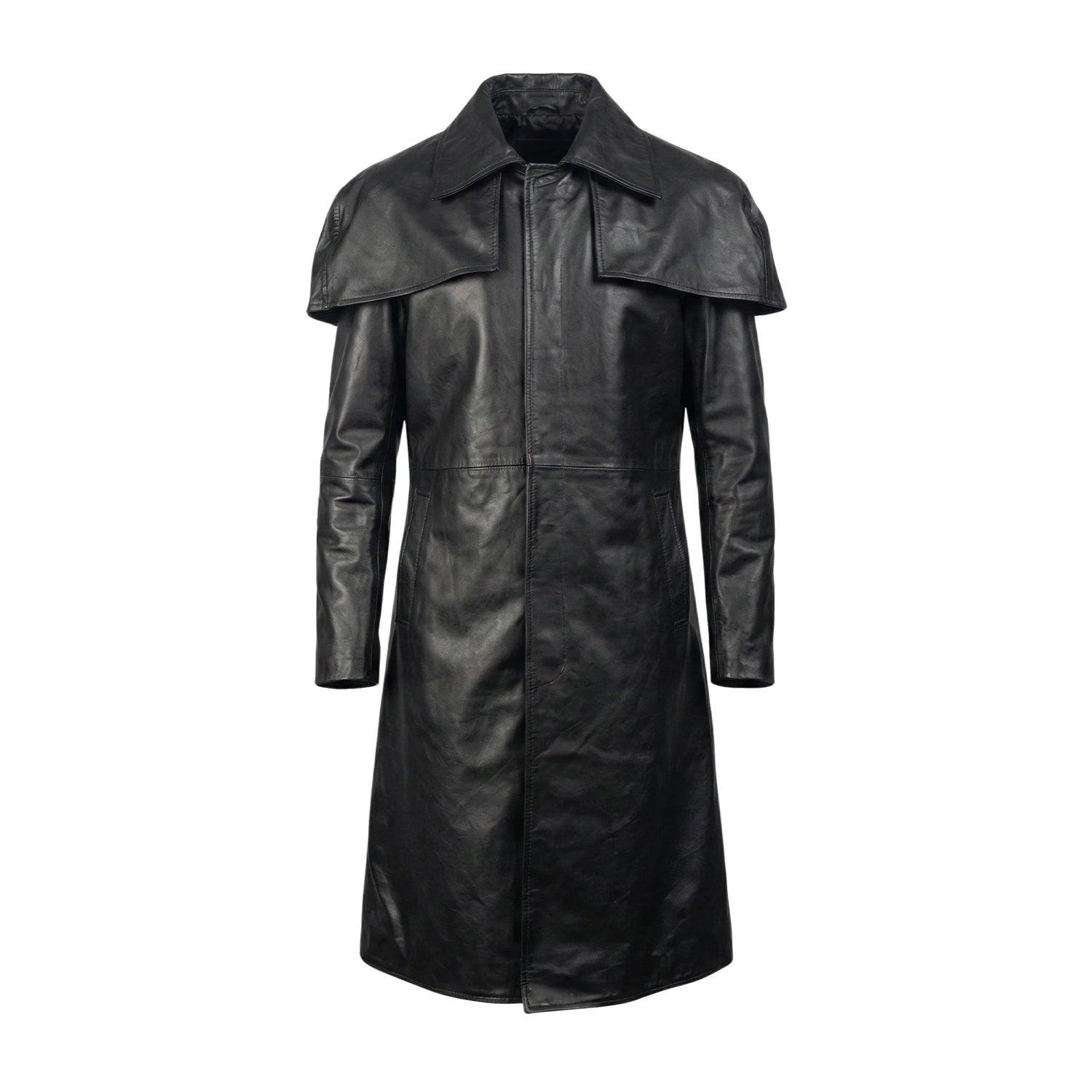 Men's Duster Full-Length Duster Black Trench Coat