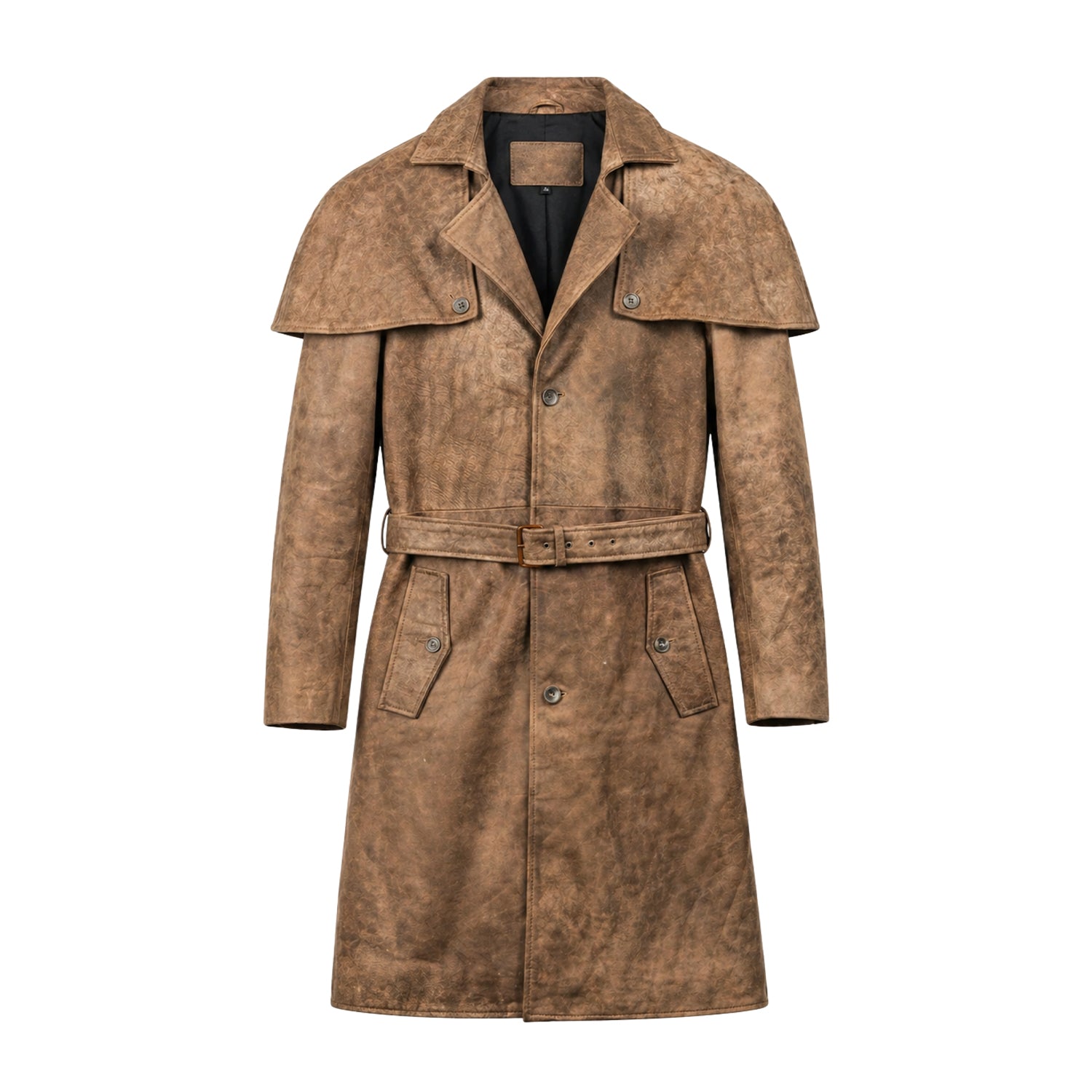 Men's Duster Full-Length Duster Brown Trench Coat 