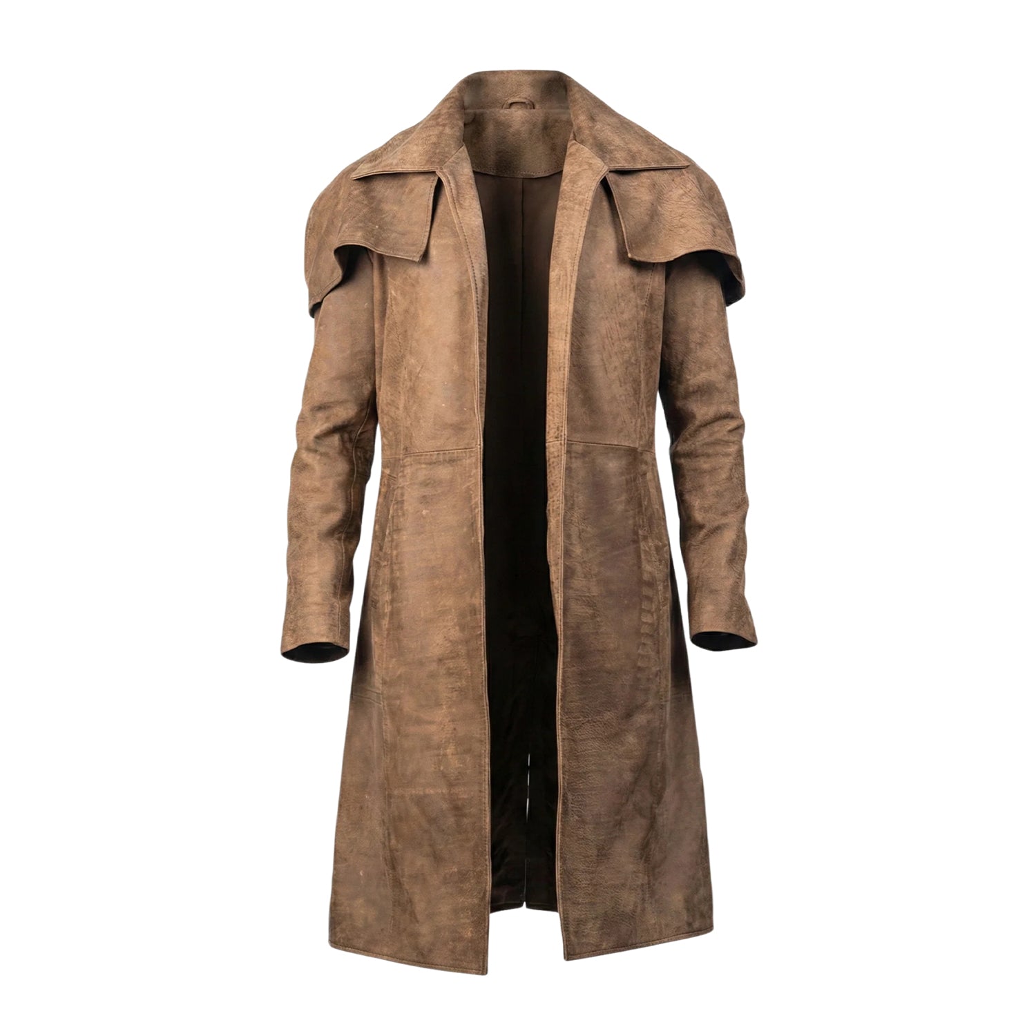 Men's Duster Vintage Finish Army Brown Trench Coat