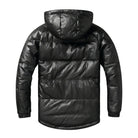 Men's Hooded Detachable Hood Black Puffer Jacket (Back)