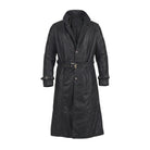 Men's Long Tailored Fit Black Trench Coat