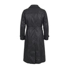 Men's Long Tailored Fit Black Trench Coat (Back)