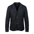 Men's Slim Fit Borges Black Leather Blazer