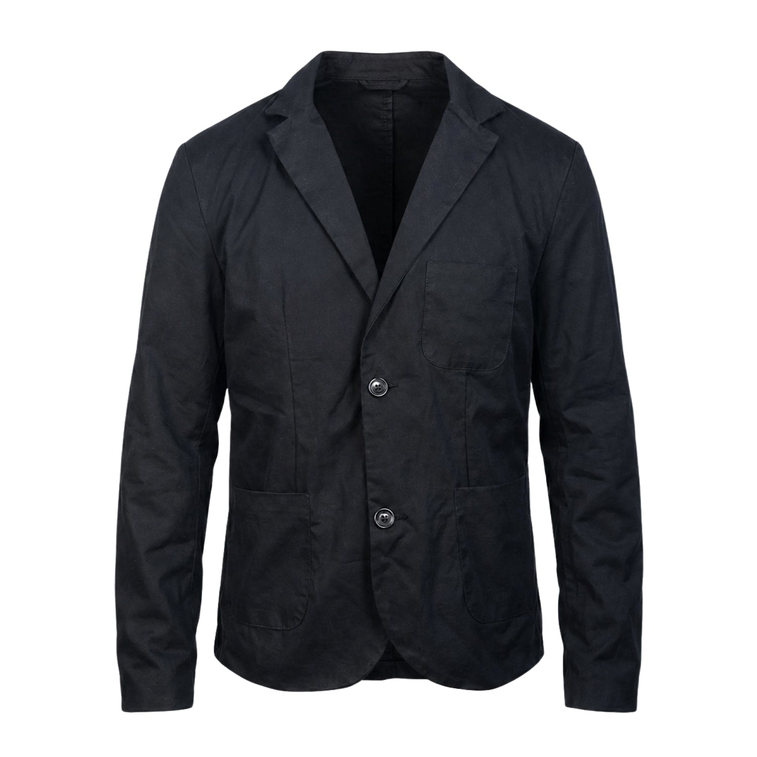 Men's Slim Fit Borges Black Leather Blazer