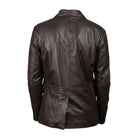 Men's Slim Fit Daron Brown Leather Blazer (Back)