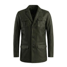 Men's Slim Fit Ray Cutler Green Leather Blazer