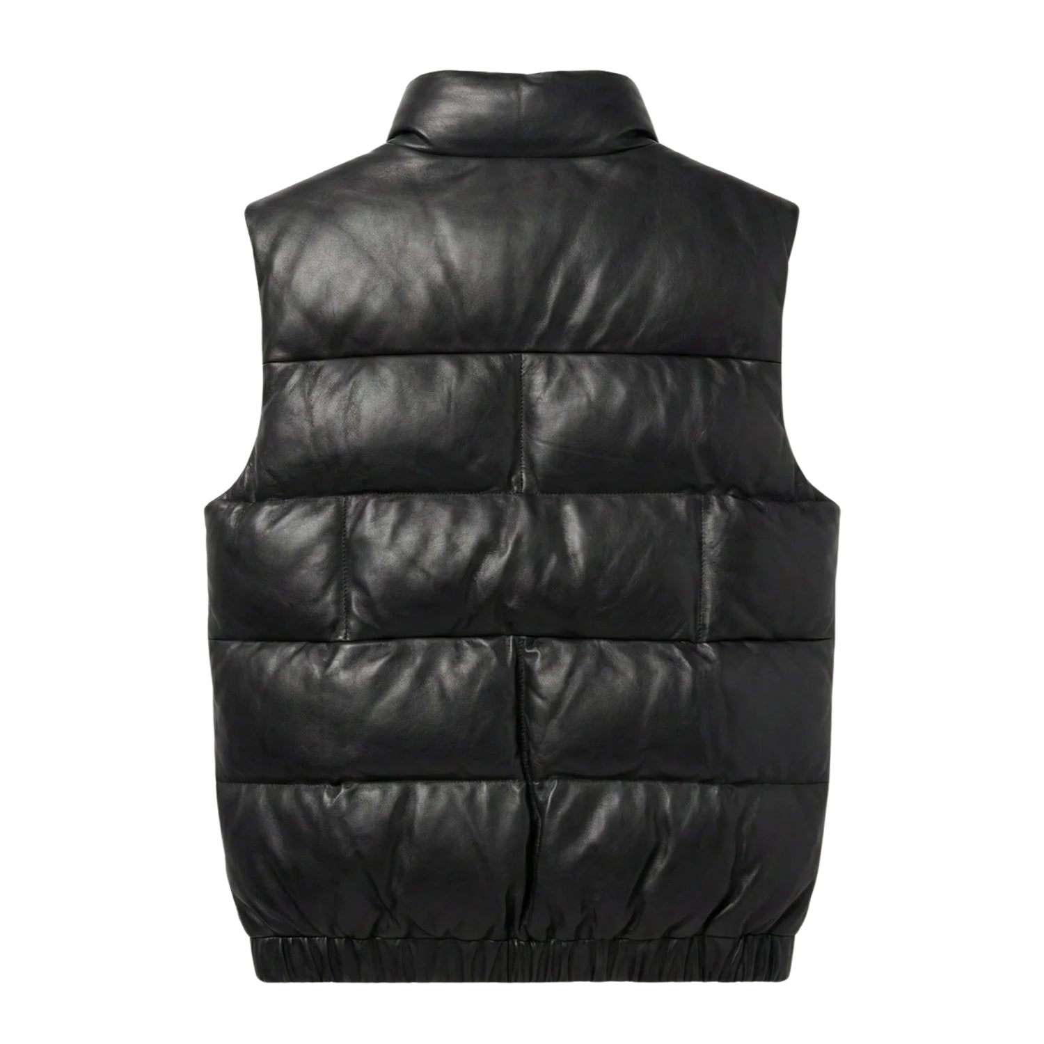 Men's Vest Quilted Puffer Design Black Puffer Jacket (Back)
