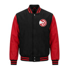 NBA Men's Atlanta Hawks Black & Red Varsity Jacket