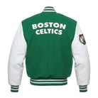 NBA Men's Boston Celtics White & Green Varsity Jacket (Back)
