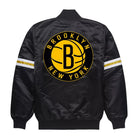 NBA Men's Brooklyn Nets Black Varsity Jacket (Back)