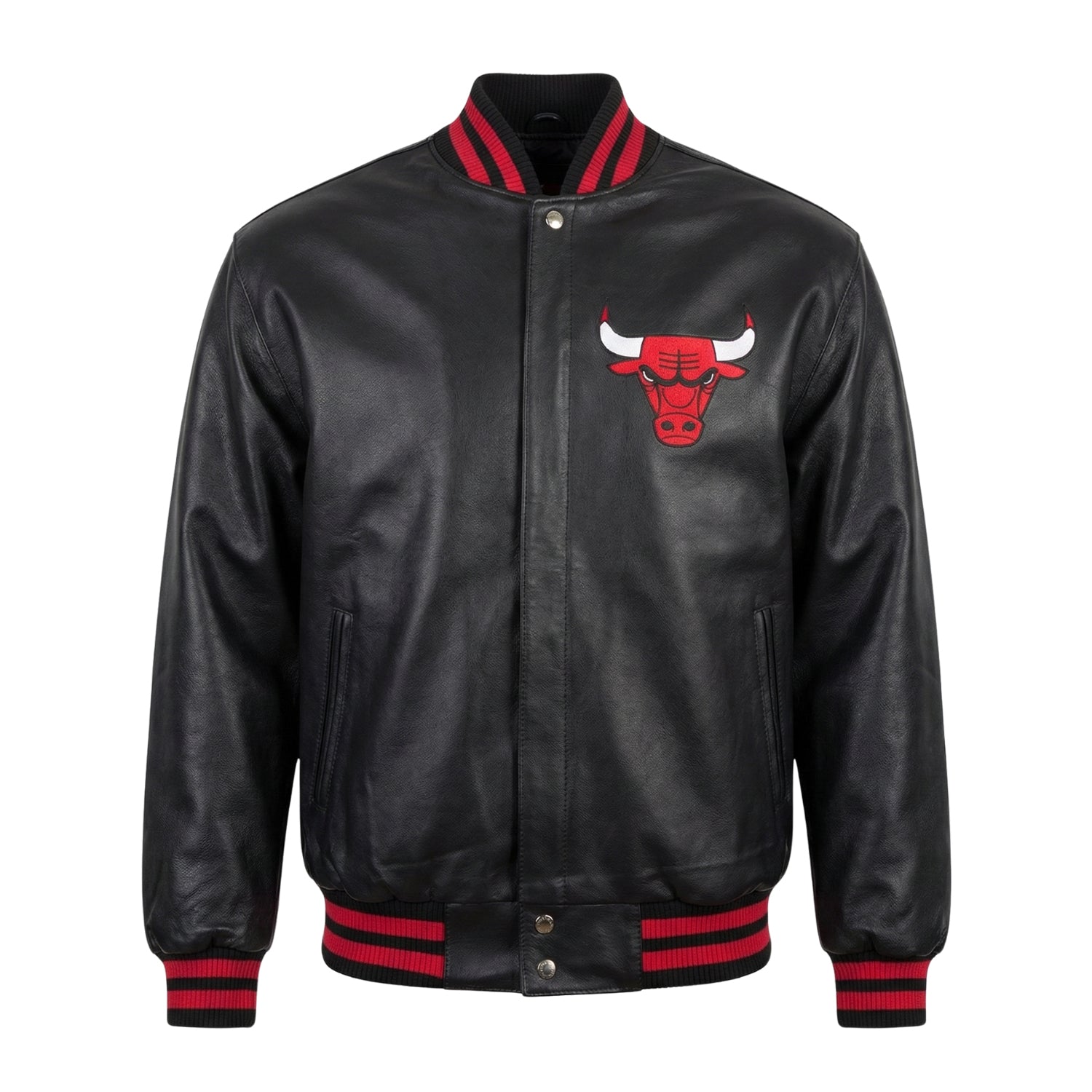 NBA Men's Chicago Bulls Black Varsity Jacket