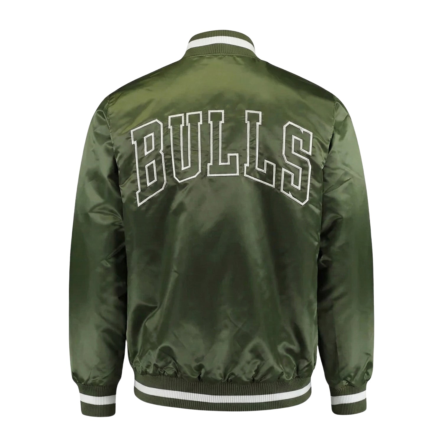 NBA Men's Chicago Bulls Forest Green Varsity Jacket (Back)