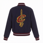 NBA Men's Cleveland Cavaliers Navy Blue Varsity Jacket (Back)