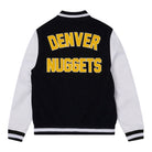 NBA Men's Denver Nuggets Black and White Varsity Jacket (Back)