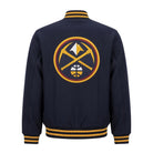 NBA Men's Denver Nuggets Navy Blue Varsity Jacket (Back)