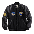 NBA Men's Golden State Warriors Black Varsity Jacket