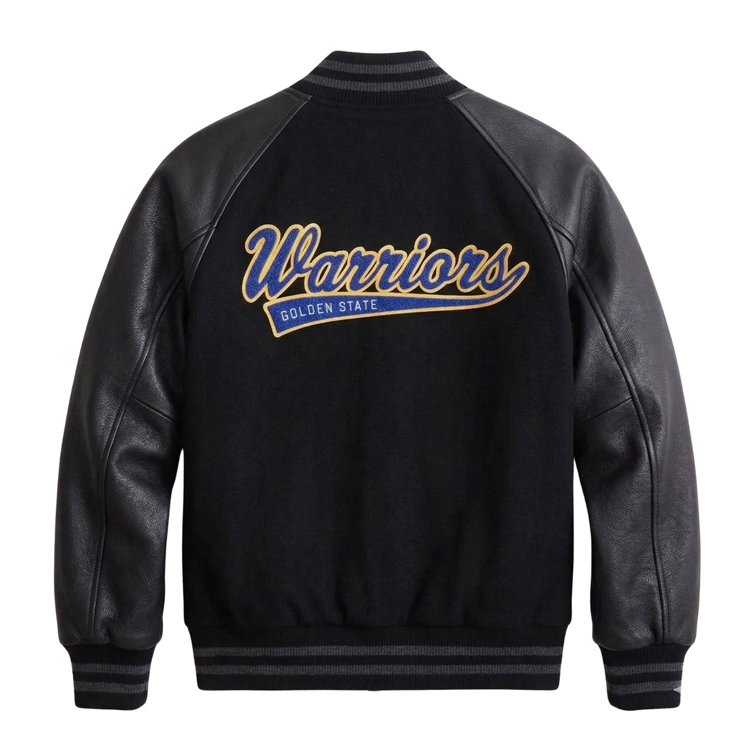 NBA Men's Golden State Warriors Black Varsity Jacket (Back)