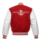 NBA Men's Houston Rockets Red & White Varsity Jacket (Back)