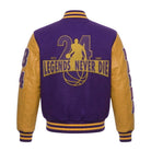 NBA Men's Los Angeles Lakers Purple & Yellow Varsity Jacket (Back)