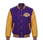 NBA Men's Los Angeles Lakers Purple and Gold Varsity Jacket