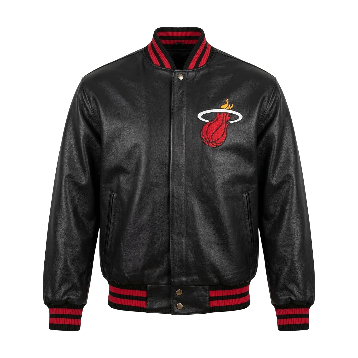 NBA Men's Miami Heat Black Varsity Jacket