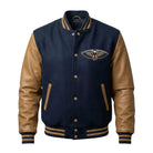 NBA Men's New Orleans Pelicans Blue & Brown Varsity Jacket 
