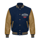 NBA Men's New Orleans Pelicans Glorious blue and brown Varsity Jacket