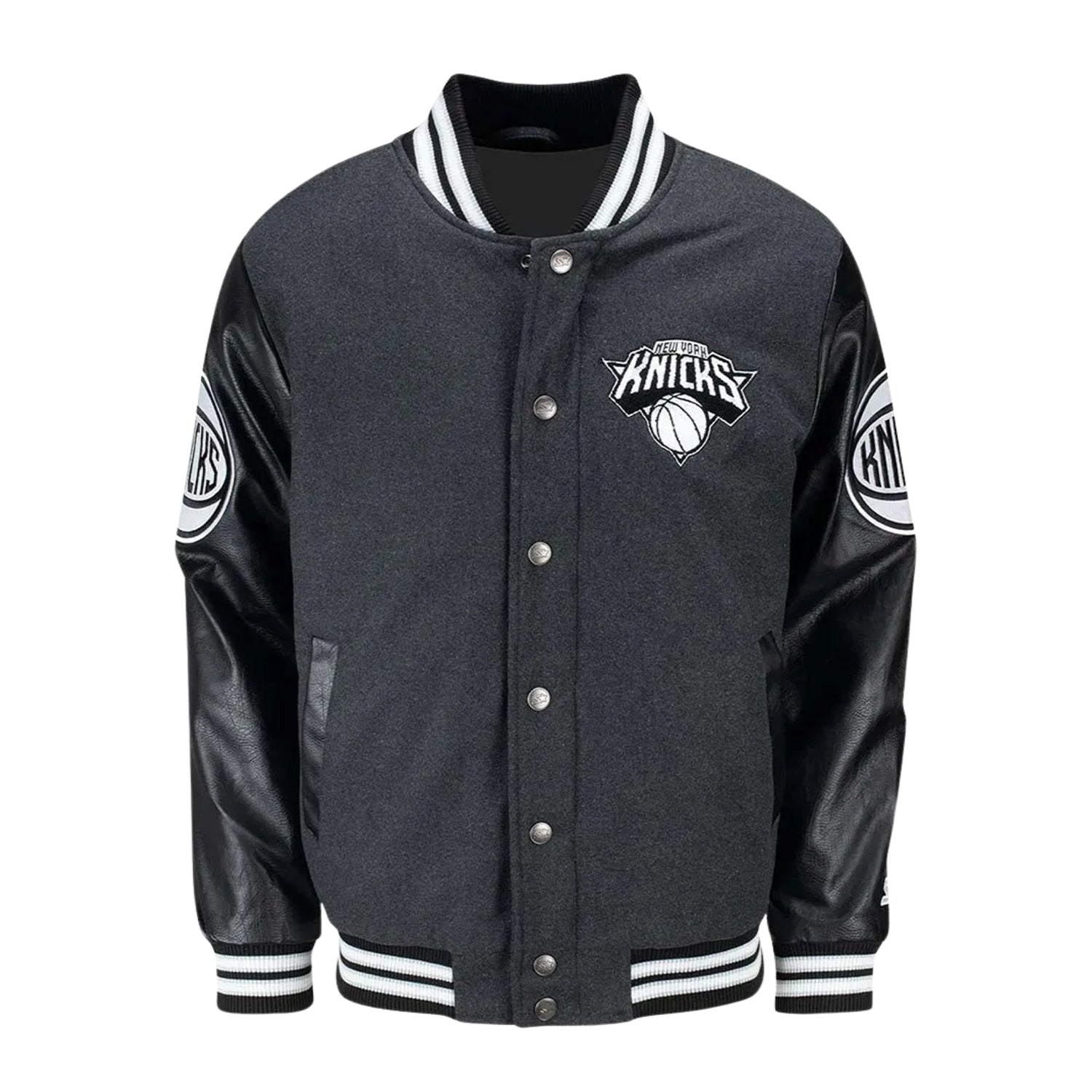 NBA Men's New York Knicks Bold team colors Varsity Jacket