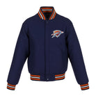 NBA Men's Oklahoma City Thunder Navy Varsity Jacket 