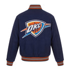 NBA Men's Oklahoma City Thunder Navy Varsity Jacket (Back)