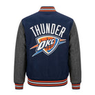 NBA Men's Oklahoma City Thunder Two Tone Varsity Jacket (Back)