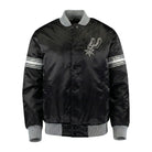 NBA Men's San Antonio Spurs Black Satin Varsity Jacket