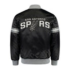 NBA Men's San Antonio Spurs Black Satin Varsity Jacket (Back)