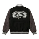 NBA Men's San Antonio Spurs Black Wool Varsity Jacket (Back)