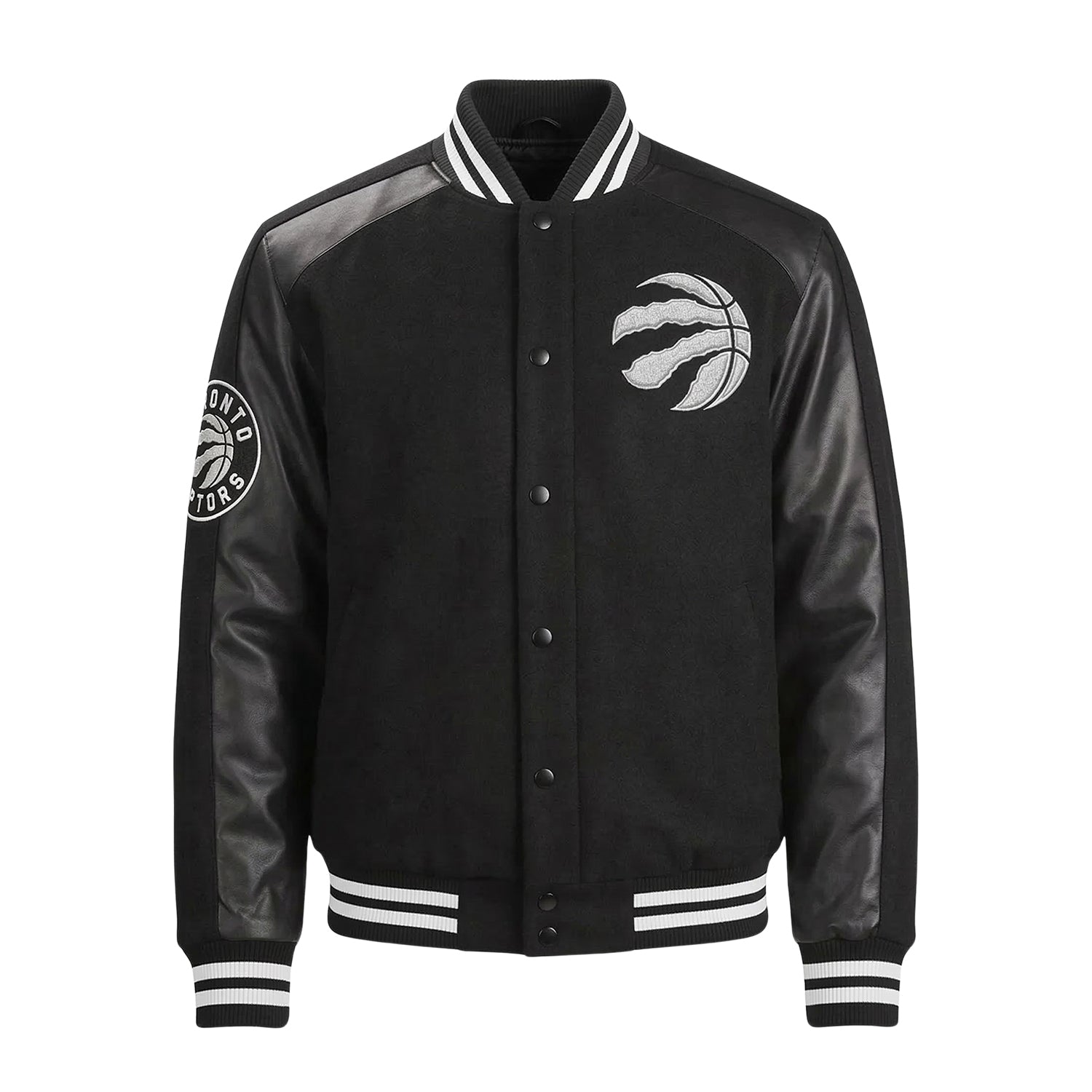 NBA Men's Toronto Raptors Black Premium Wool Varsity Jacket