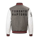 NBA Men's Toronto Raptors Gray & White Varsity Jacket (Back)