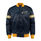NBA Men's Utah Jazz Navy Blue Satin Varsity Jacket