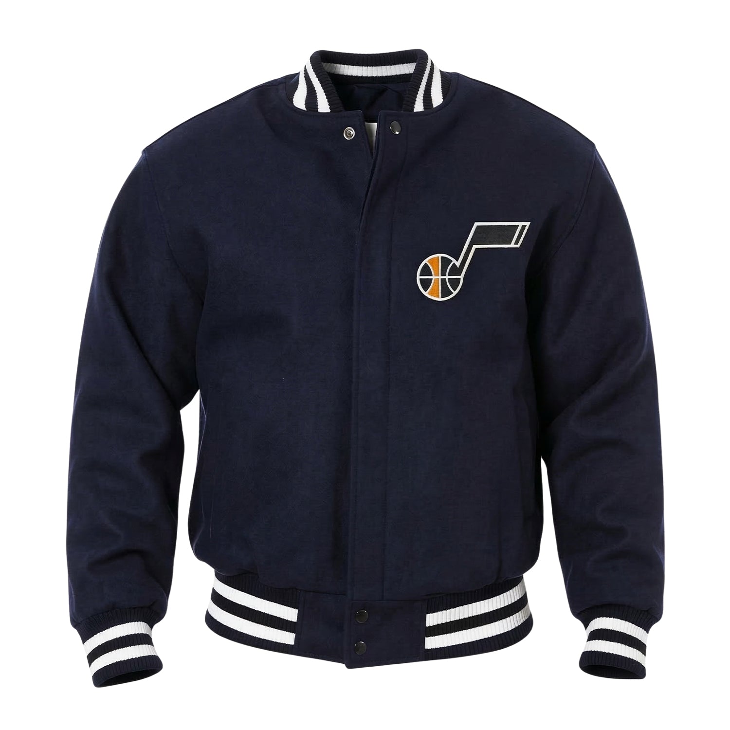 NBA Men's Utah Jazz Navy Blue Varsity Jacket