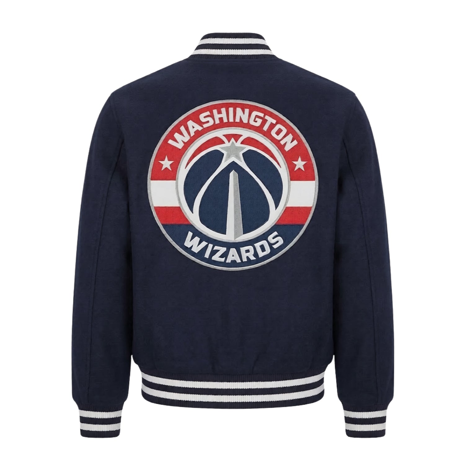 NBA Men's Washington Wizards Navy Varsity Jacket (Back)