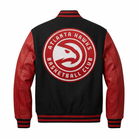NBA Men's Atlanta Hawks Black & Red Varsity Jacket (Back)